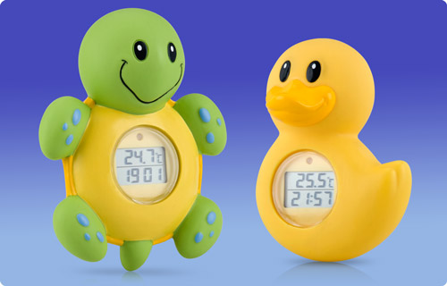 Nuby Turtle Bathtime 3 in 1 Clock Timer /& Thermometer BPA Free