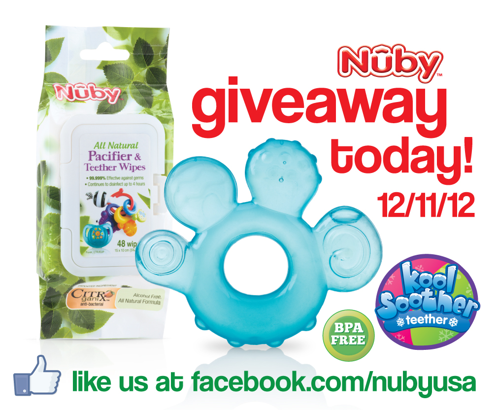 Nuby 500 Nuby IcyBite Hand Teethers & Paci & Teether Wipes Giveaway