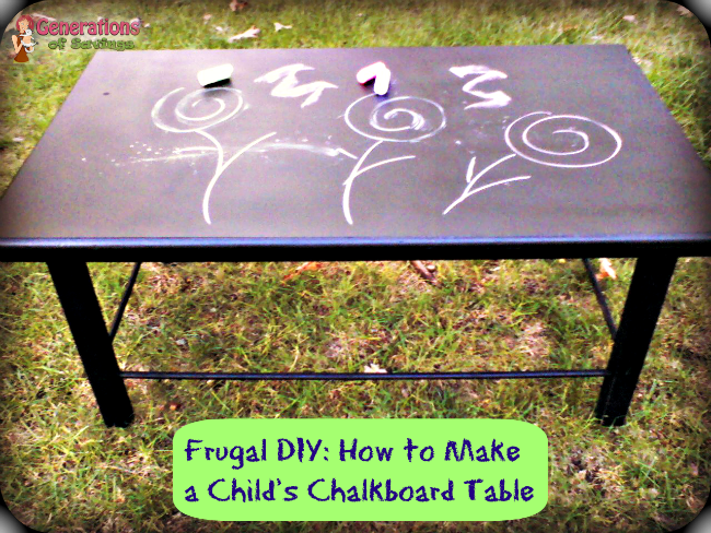 diy childrens chalk table