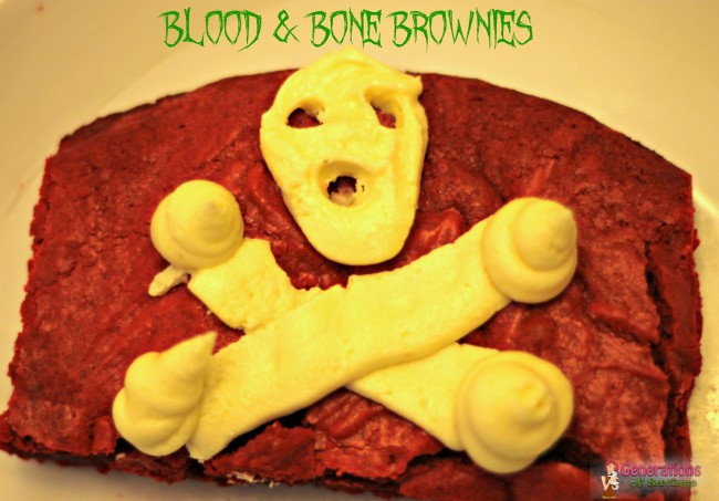 blood and bone brownies, Red Velvet Brownies with White Chocolate Buttercream Icing