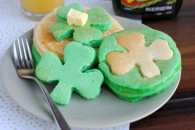Easy Shamrock Pancakes Craft & Recipe for St. Patricks Day