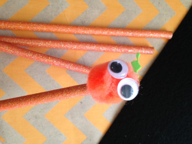 pumpkin pencil craft, halloween craft, fall craft