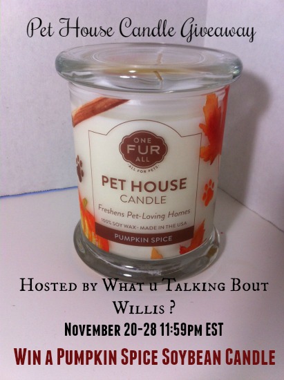 Pet House Candle Giveaway: Pumpkin Spice Scent
