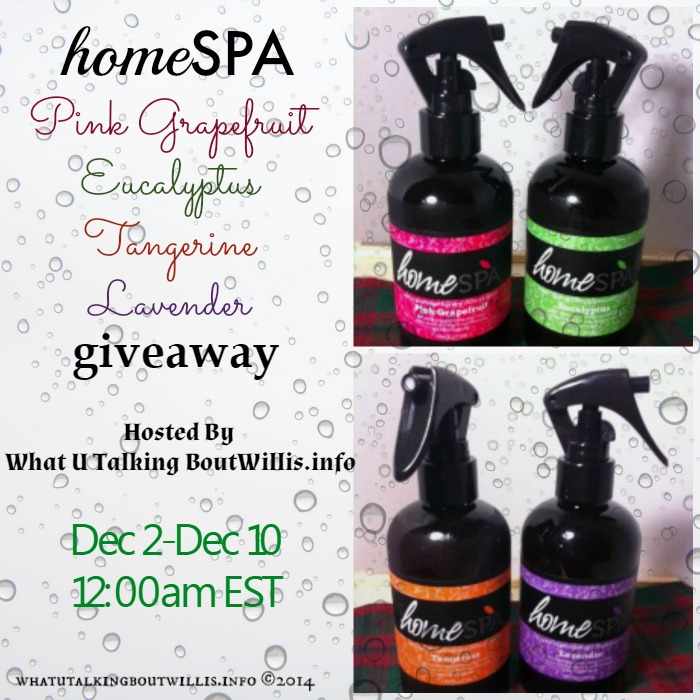 homeSPA 4 Aromatherapy Shower Sprays Giveaway