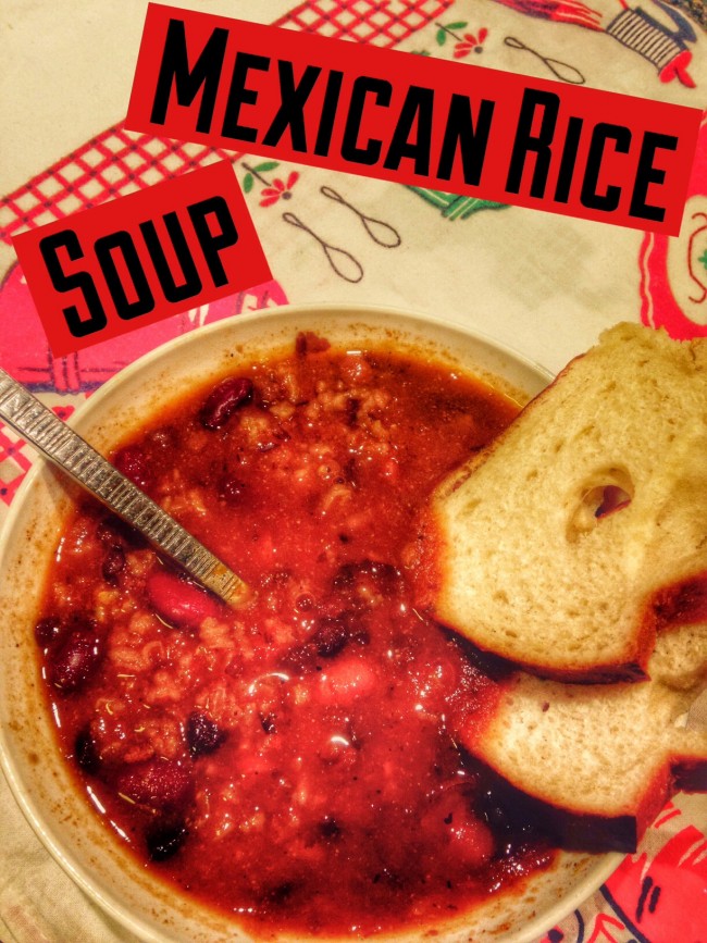Meatless Monday:  Mexican Rice Soup- Vegan and Gluten Free!