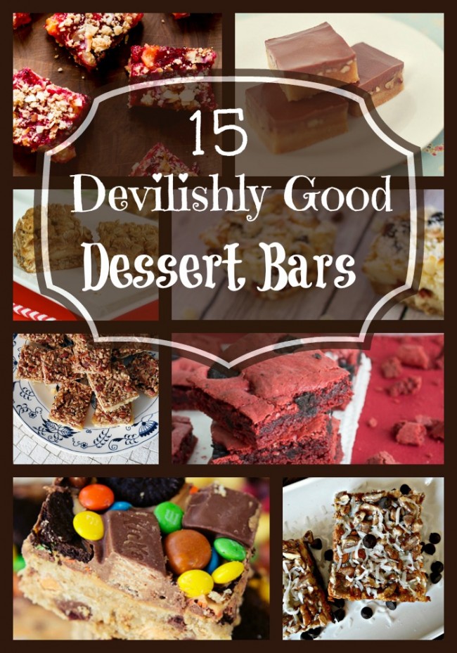 15 Devilishly Good Dessert Bars Recipes Round Up