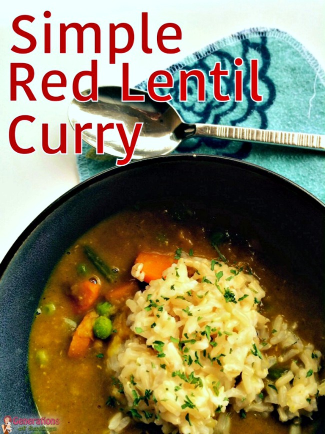 Simple Red Lentil Curry Recipe- Low Fat, Vegan, Gluten Free
