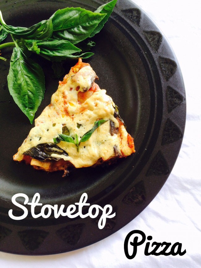 Stovetop Pizza!  No Baking Required!