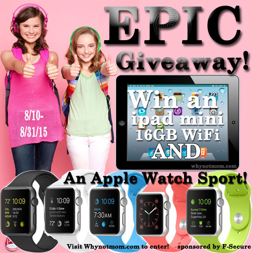 Win An Apple Watch Sport, iPad Mini, and 12 months of Freedome®! #PrivacyIsNoGame