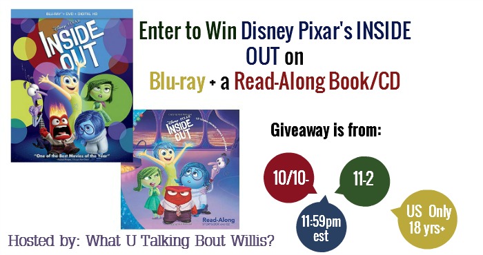 Win Disney’s Inside Out Blu-ray and Read-Along Book/CD