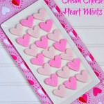 cream cheese heart mints, valentines day recipe, heart recipe, mint candy,