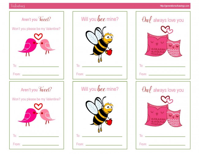 Awesome Free Printable Valentines Day Cards