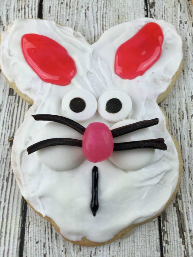 bunny face sugar cookie, kids craft recipes, easter recipe. cookie recipe