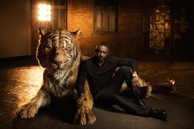 THE JUNGLE BOOK - Voiced by Idris Elba, Shere Khan bears the scars of man, which fuel his hatred of humans. Convinced that Mowgli poses a threat, the bengal tiger is determined to rid the jungle of the man-cub. "Shere Khan reigns with fear," says Elba. "He terrorizes everyone he encounters because he comes from a place of fear." Photo by: Sarah Dunn. ©2016 Disney Enterprises, Inc. All Rights Reserved.