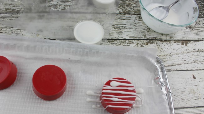 patriotic dessert, red white and blue food, memorial day food, chocolate covered oreos