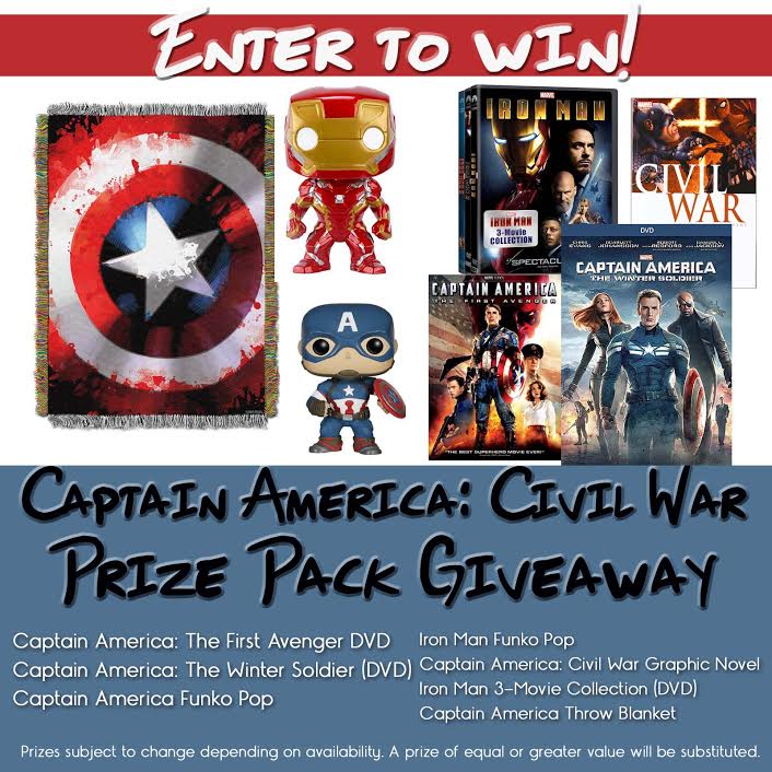 Captain America: Civil War Prize Pack Giveaway #CaptainAmericaCivilWar #TeamIronMan