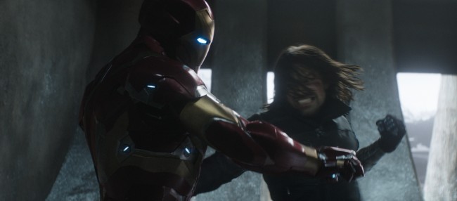 Marvel's Captain America: Civil War..L to R: Iron Man/Tony Stark (Robert Downey Jr.) and Winter Soldier/Bucky Barnes (Sebastian Stan)..Photo Credit: Zade Rosenthal..? Marvel 2016