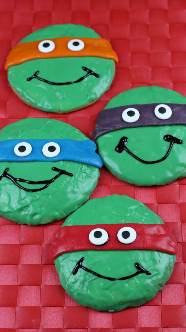 teenage mutant ninja turtles sugar cookies, tmnt, cookie recipe,