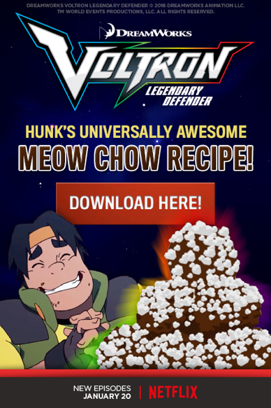 New Voltron Meow Chow Button – Great Meow Chow Recipe!