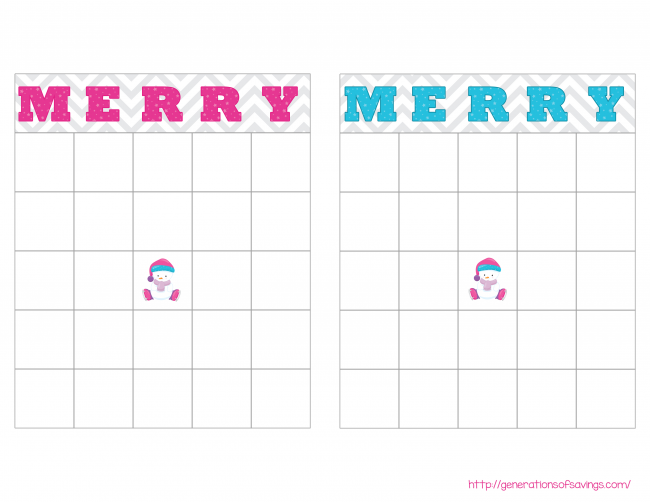 Printable Bingo Boards Blank Printable World Holiday