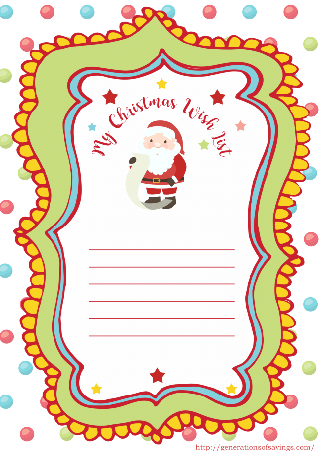 Christmas Wish List Printable, printable wish list, gift list
