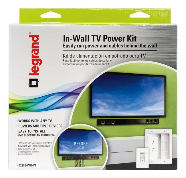 Hiding the Clutter with the Legrand in-Wall TV Power Kit