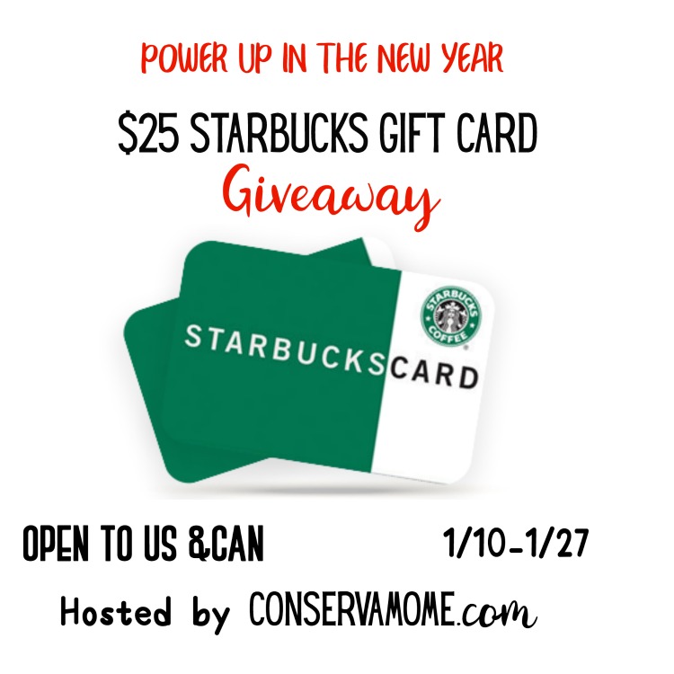 Power Up in the New Year with a $25 Starbucks GC Giveaway