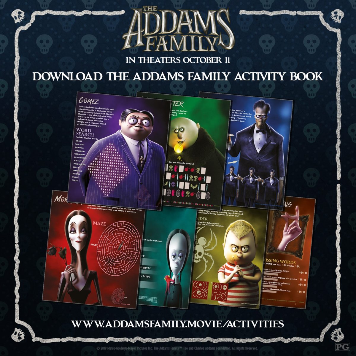 The Addams Family Free Activity Book and DIY Videos #MeetTheAddams